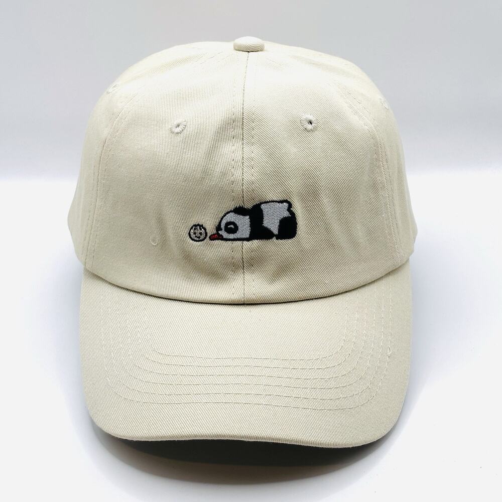 DALIX Cute Baby Panda Mommy Dad Baseball Hat Embroidered Strapback Beige OSFA